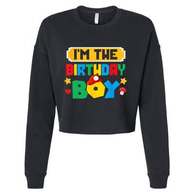 Im The Birthday Boy Game Gaming Family Matching Cropped Pullover Crew