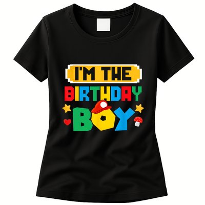 Im The Birthday Boy Game Gaming Family Matching Womens T-Shirt