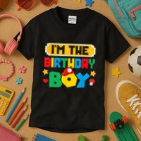 Im The Birthday Boy Game Gaming Family Matching Kids T-Shirt