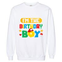Im The Birthday Boy Game Gaming Family Matching Garment-Dyed Sweatshirt