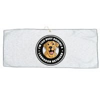 I'm Too Busy Raising A Labrador Retriever Large Microfiber Waffle Golf Towel