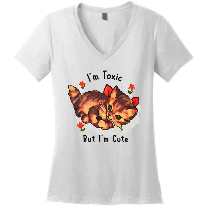 Im Toxic But Im Cute Women's V-Neck T-Shirt