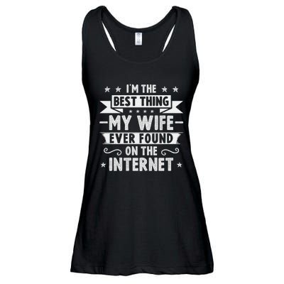 I'm The Best Thing My Wife Ever Found On The Internet Ladies Essential Flowy Tank