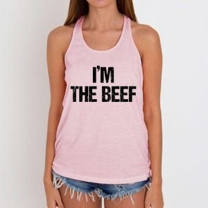 IM The Beef Cute Gift Women's Knotted Racerback Tank