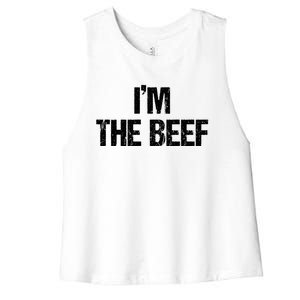 IM The Beef Cute Gift Women's Racerback Cropped Tank