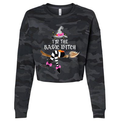 Im The Basic Witch Funny Halloween Matching Costume Cropped Pullover Crew