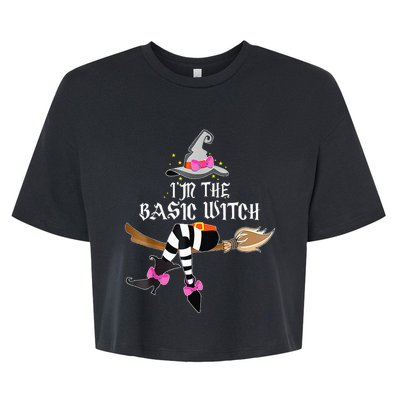 Im The Basic Witch Funny Halloween Matching Costume Bella+Canvas Jersey Crop Tee