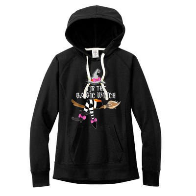 Im The Basic Witch Funny Halloween Matching Costume Women's Fleece Hoodie