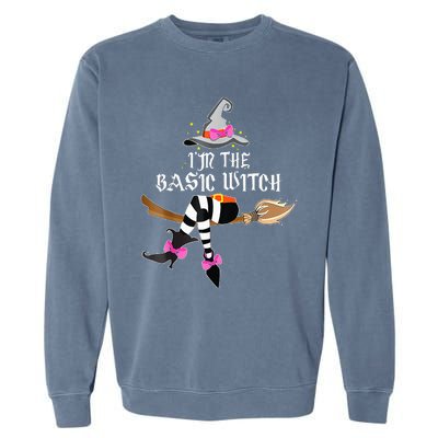 Im The Basic Witch Funny Halloween Matching Costume Garment-Dyed Sweatshirt