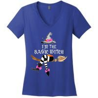 Im The Basic Witch Funny Halloween Matching Costume Women's V-Neck T-Shirt