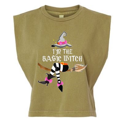 Im The Basic Witch Funny Halloween Matching Costume Garment-Dyed Women's Muscle Tee