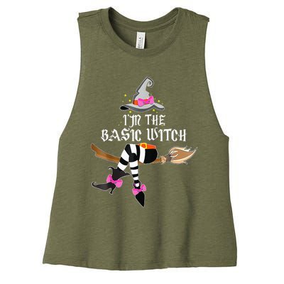 Im The Basic Witch Funny Halloween Matching Costume Women's Racerback Cropped Tank