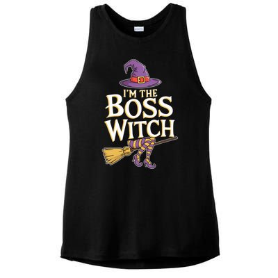 I’M The Boss Witch Funny Witch Costume Halloween Family Matching Costume Ladies PosiCharge Tri-Blend Wicking Tank