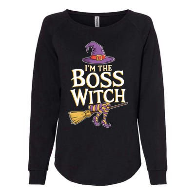 I’M The Boss Witch Funny Witch Costume Halloween Family Matching Costume Womens California Wash Sweatshirt