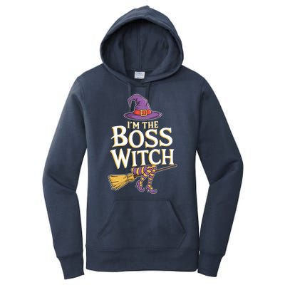 I’M The Boss Witch Funny Witch Costume Halloween Family Matching Costume Women's Pullover Hoodie