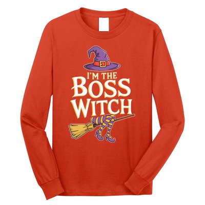 I’M The Boss Witch Funny Witch Costume Halloween Family Matching Costume Long Sleeve Shirt