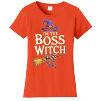 I’M The Boss Witch Funny Witch Costume Halloween Family Matching Costume Women's T-Shirt