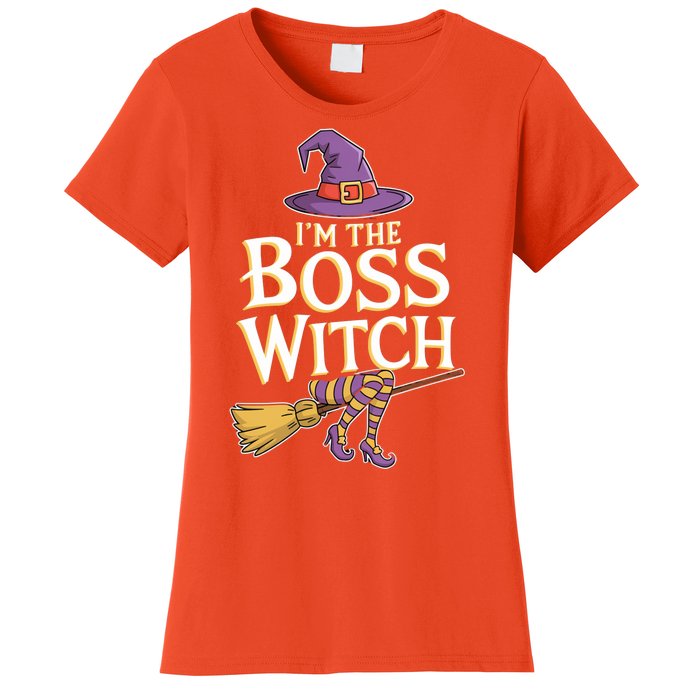 I’M The Boss Witch Funny Witch Costume Halloween Family Matching Costume Women's T-Shirt