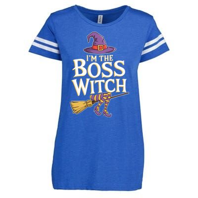 I’M The Boss Witch Funny Witch Costume Halloween Family Matching Costume Enza Ladies Jersey Football T-Shirt