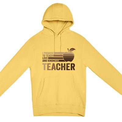 Inspirational Teacher Be Kind Tee African American Teacher Gift Premium Pullover Hoodie