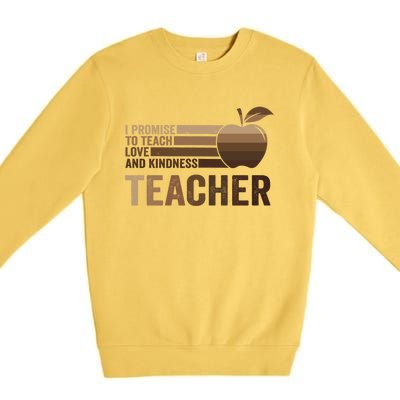 Inspirational Teacher Be Kind Tee African American Teacher Gift Premium Crewneck Sweatshirt