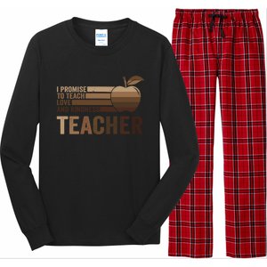 Inspirational Teacher Be Kind Tee African American Teacher Gift Long Sleeve Pajama Set