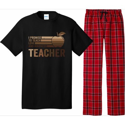 Inspirational Teacher Be Kind Tee African American Teacher Gift Pajama Set