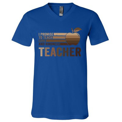 Inspirational Teacher Be Kind Tee African American Teacher Gift V-Neck T-Shirt