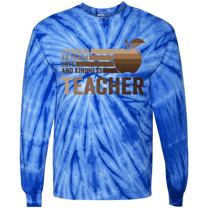 Inspirational Teacher Be Kind Tee African American Teacher Gift Tie-Dye Long Sleeve Shirt