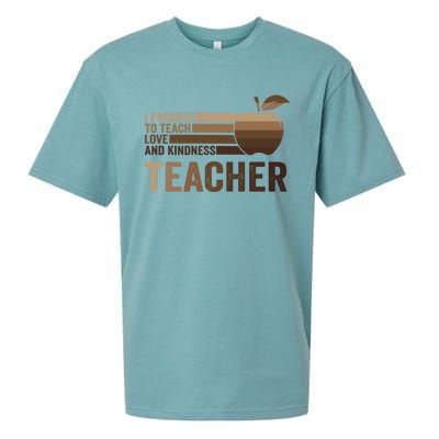 Inspirational Teacher Be Kind Tee African American Teacher Gift Sueded Cloud Jersey T-Shirt