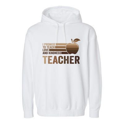 Inspirational Teacher Be Kind Tee African American Teacher Gift Garment-Dyed Fleece Hoodie