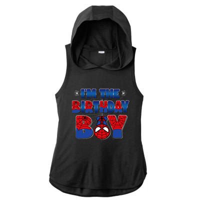 Im The Birthday Boy Spider Family Matching Ladies PosiCharge Tri-Blend Wicking Draft Hoodie Tank