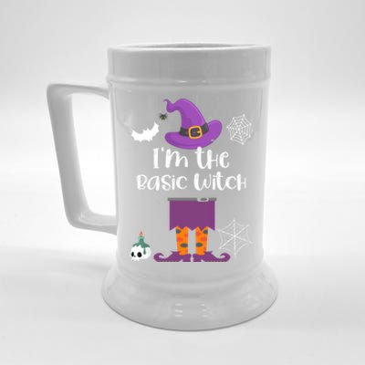 Im The Basic Witch Halloween Matching Group Costume Cool Gift Beer Stein