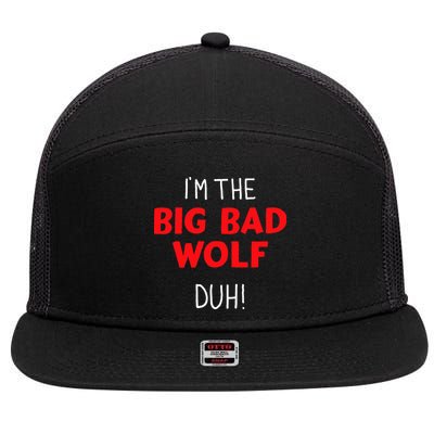 I'm the bad wolf duh costume for DIY halloween party 7 Panel Mesh Trucker Snapback Hat