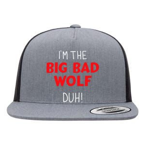 I'm the bad wolf duh costume for DIY halloween party Flat Bill Trucker Hat