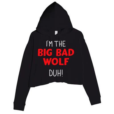 I'm the bad wolf duh costume for DIY halloween party Crop Fleece Hoodie