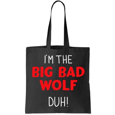 I'm the bad wolf duh costume for DIY halloween party Bag