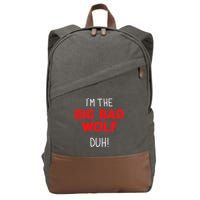 I'm the bad wolf duh costume for DIY halloween party Cotton Canvas Backpack