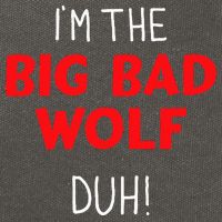 I'm the bad wolf duh costume for DIY halloween party Cotton Canvas Backpack
