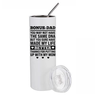 I'm The Best Bonus Dad Because Bonus Father Stepdad Gift Stainless Steel Tumbler