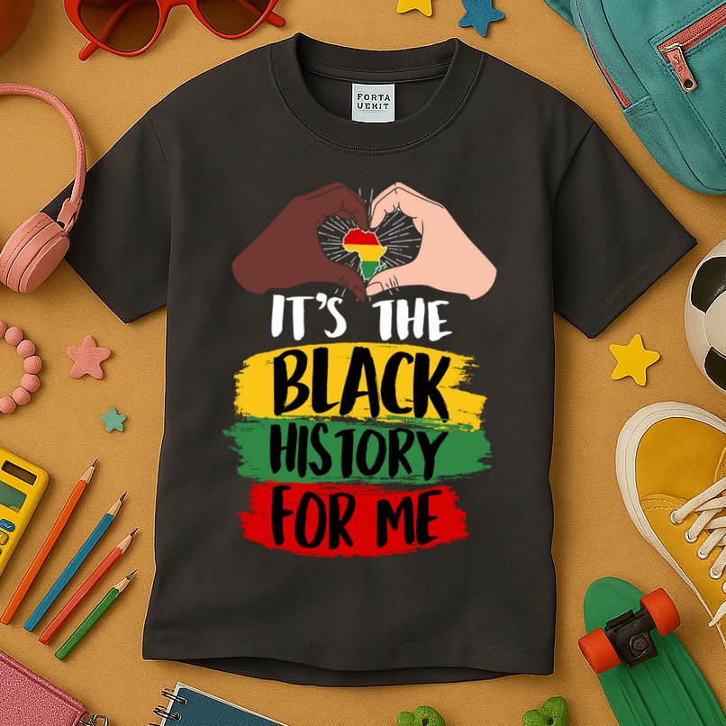 It's The Black History For Me Kids T-Shirt