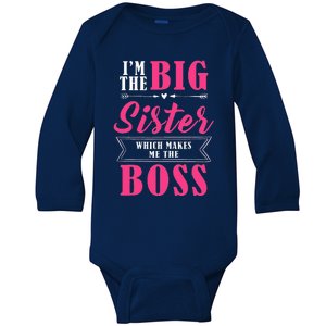 Im The Big Sister WhichMakes Me The Boss Baby Long Sleeve Bodysuit