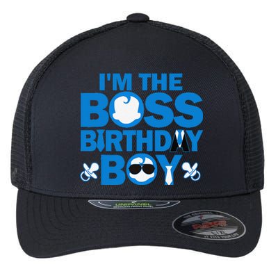 Im The Boss Birthday Baby Family Party Decorations Flexfit Unipanel Trucker Cap