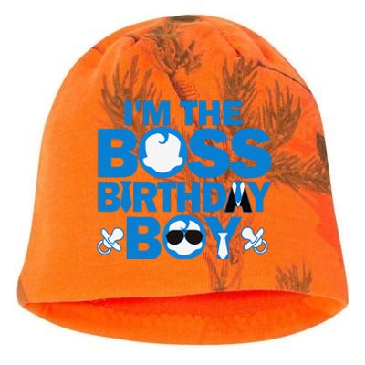 Im The Boss Birthday Baby Family Party Decorations Kati - Camo Knit Beanie