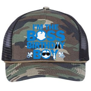 Im The Boss Birthday Baby Family Party Decorations Retro Rope Trucker Hat Cap