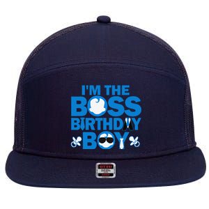 Im The Boss Birthday Baby Family Party Decorations 7 Panel Mesh Trucker Snapback Hat