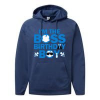 Im The Boss Birthday Baby Family Party Decorations Performance Fleece Hoodie