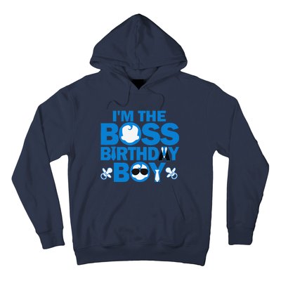 Im The Boss Birthday Baby Family Party Decorations Hoodie