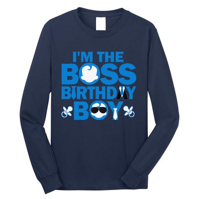 Im The Boss Birthday Baby Family Party Decorations Long Sleeve Shirt