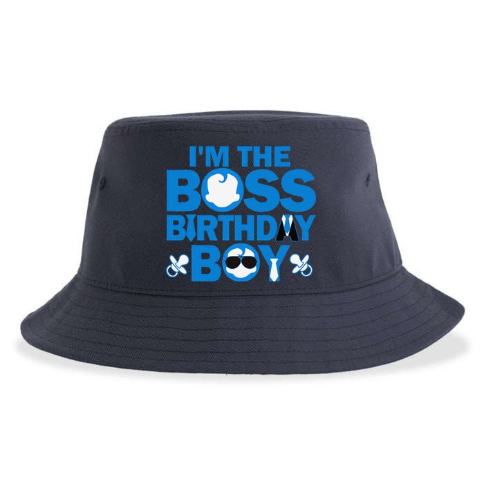 Im The Boss Birthday Baby Family Party Decorations Sustainable Bucket Hat